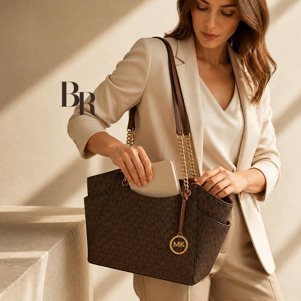Bolso Michael Kors Jet Set Large Signature